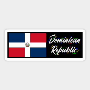 Festive Dominican Republic Flag Sticker Sticker